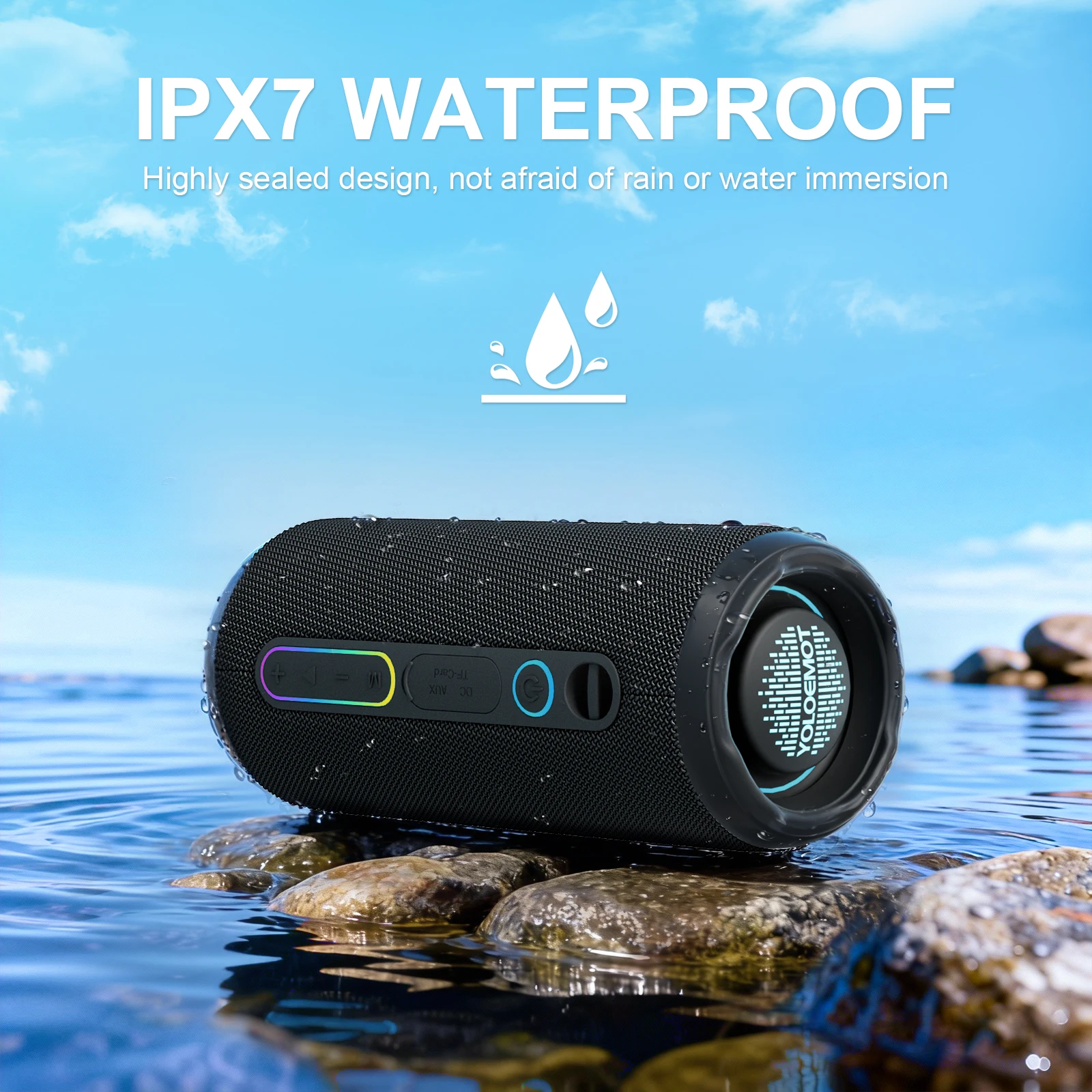 YOLOEMOT T13 Bluetooth Speaker - đánh giá và giá Portable Bluetooth Speaker Waterproof Ipx7