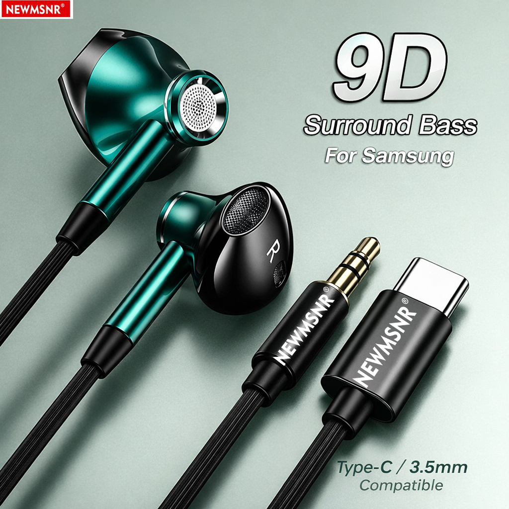 9D Surround Bass Type C&3.5mm  - đánh giá và giá Type C Wired Earphones With Mic