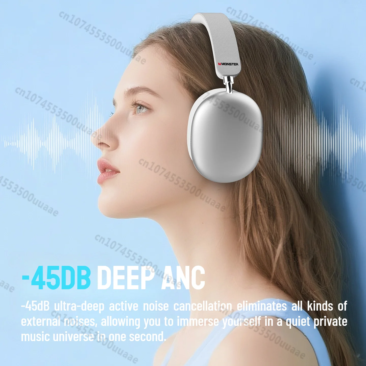 Monster AH100 -45dB ANC Headph - đánh giá và giá Anc Wireless Over Ear Headphones